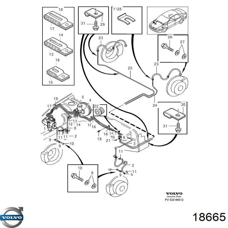 Прокладка пробки поддона двигателя 18665 Volvo