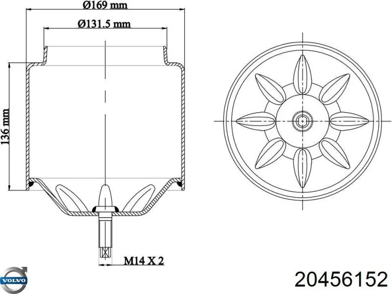 20456152 Volvo Пневмоподушка моста