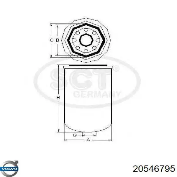 20546795 Volvo Фильтр осушителя воздуха (влагомаслоотделителя) (TRUCK)