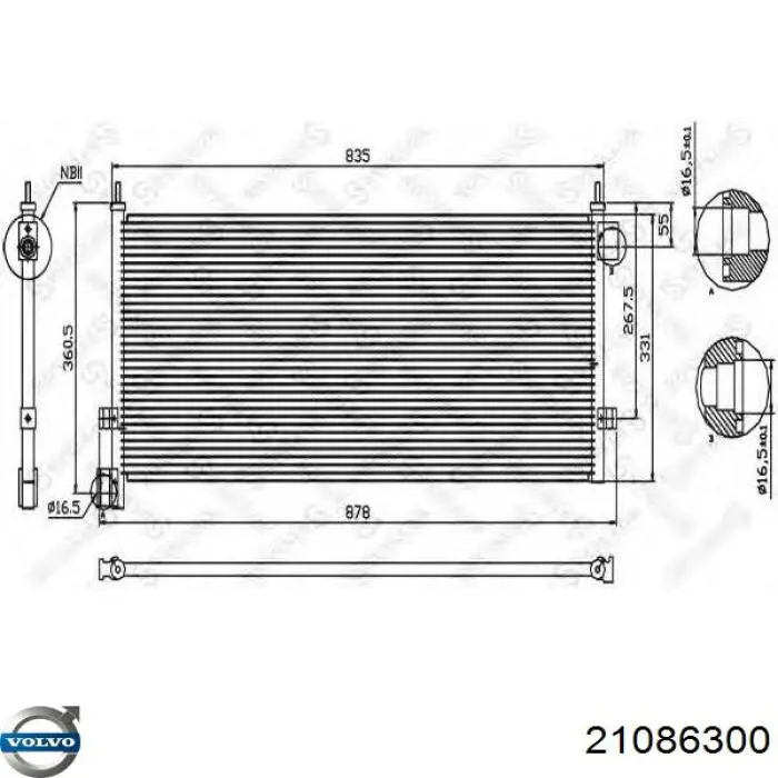 21086300 Volvo Конденсатор