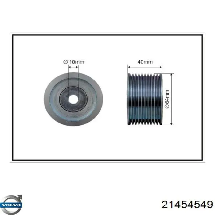 Паразитный ролик 21454549 Volvo