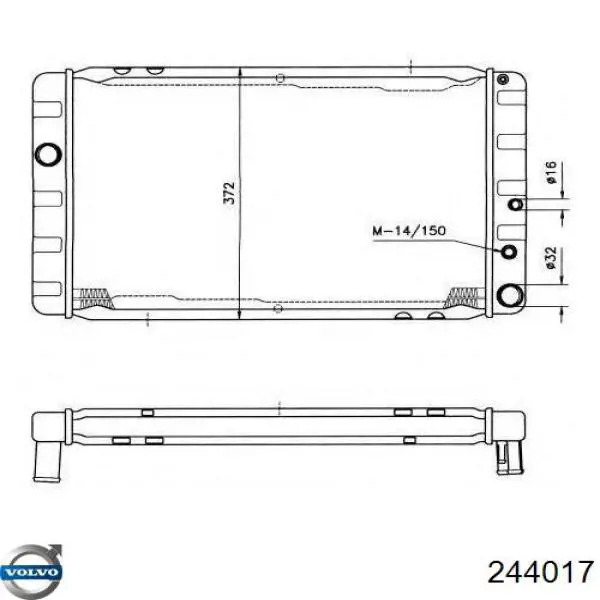 Радиатор охлаждения двигателя Volvo 244017 цена, от 277.71 USD