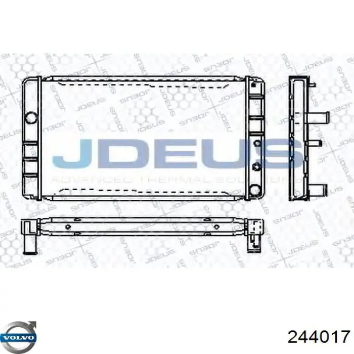 Купить 244017 Volvo Радиатор водяной