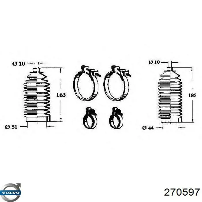  Пыльник рулевой рейки Volvo 940 