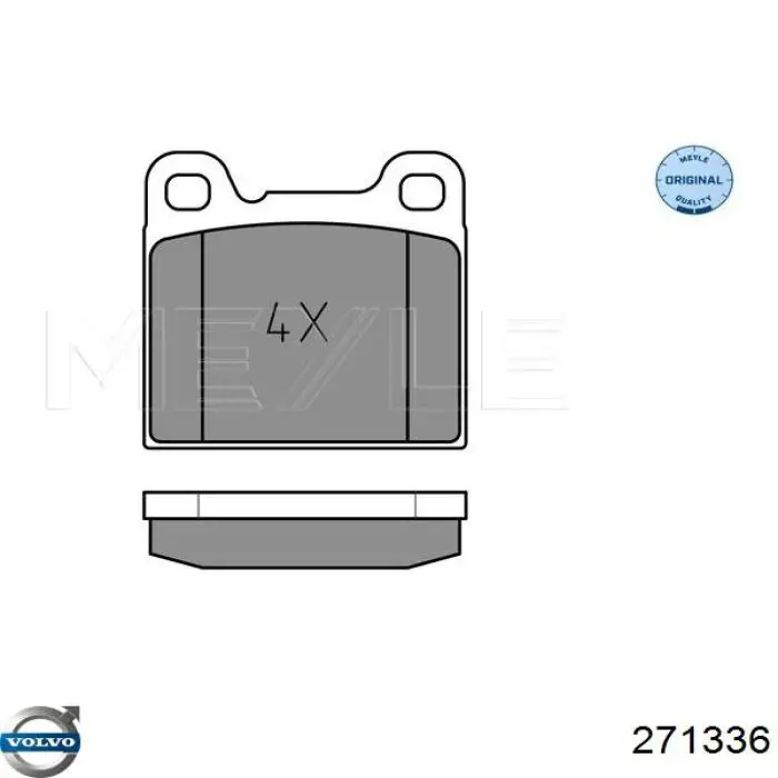 Купить 271336 Volvo Колодки тормозные задние, дисковые