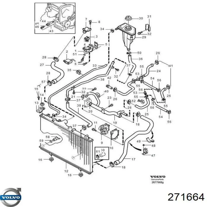 Купить 271664 Volvo Автомобильный термостат