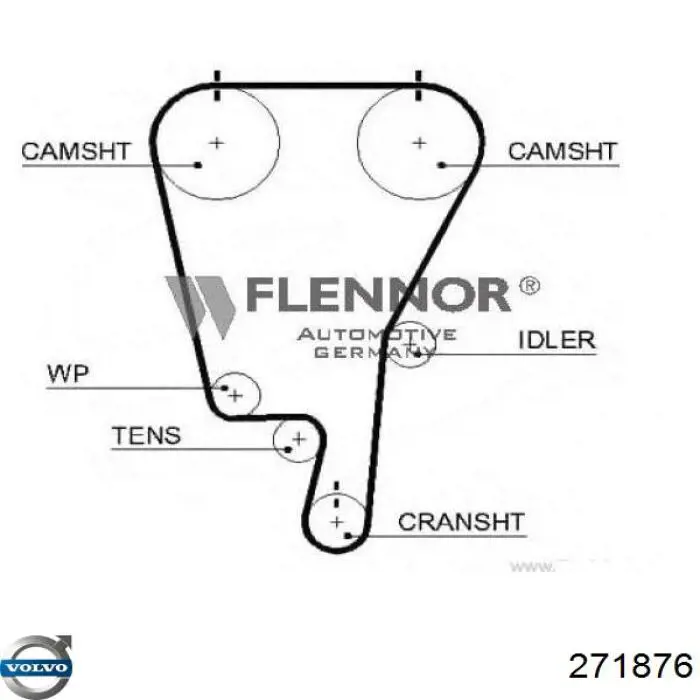 Купить 271876 Volvo Ремень газораспределительного механизма