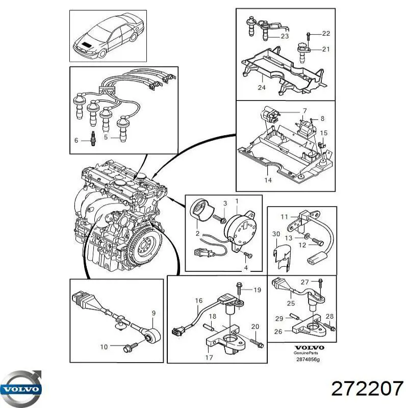 Свеча зажигания Volvo 272207 цена, от 5.86 USD