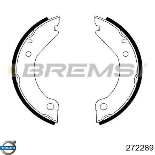 272289 Volvo Тормозные колодки ручника