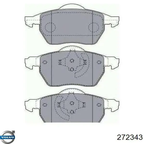 Передние тормозные колодки 272343 Volvo