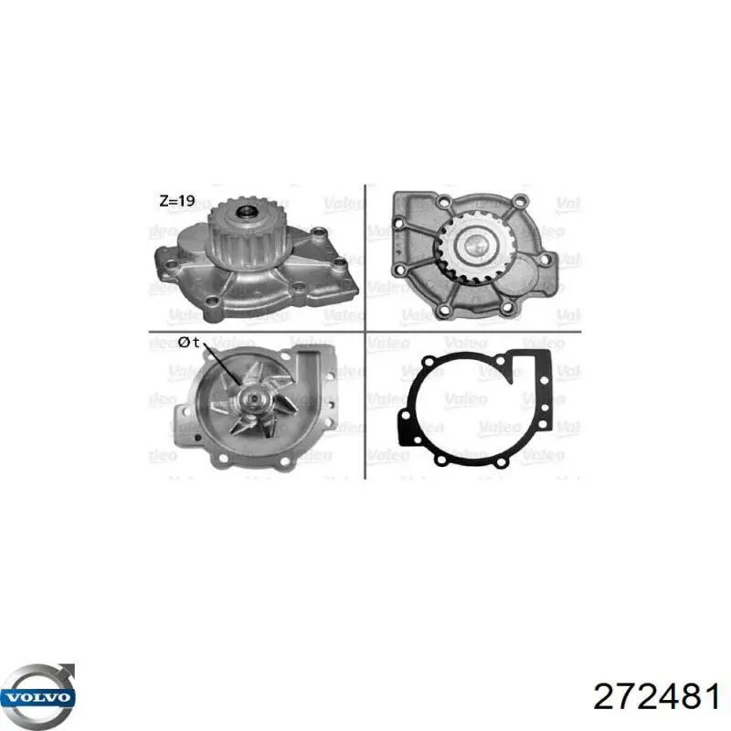Купить 272481 Volvo Насос охлаждения