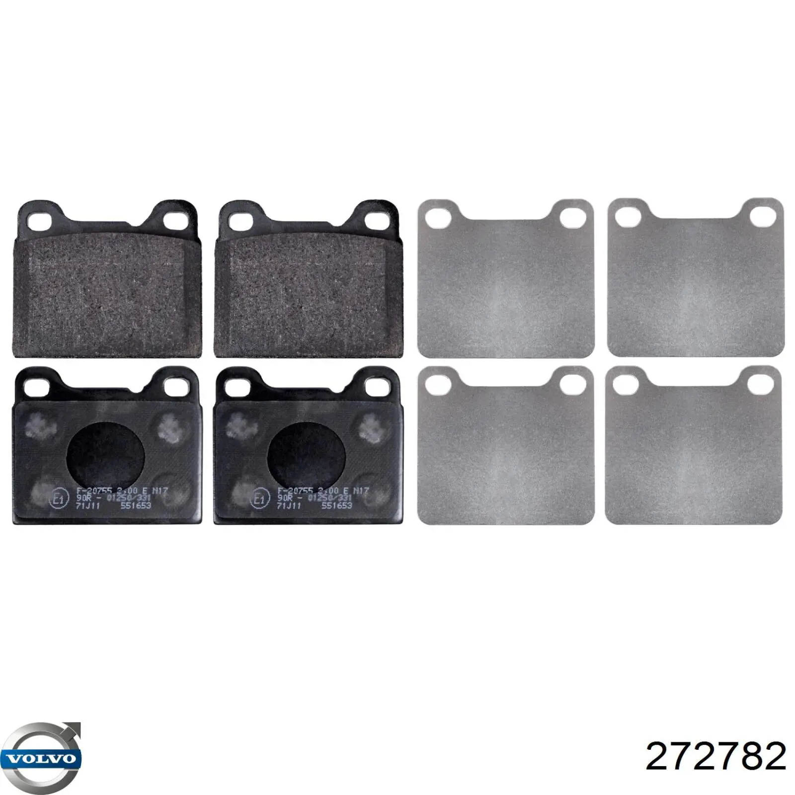 Купить 272782 Volvo Колодки тормозные задние, дисковые
