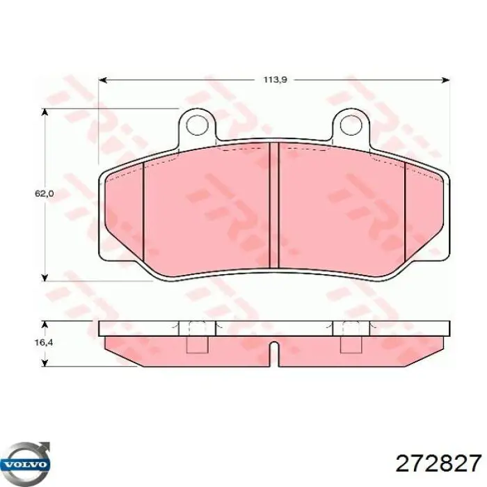 Тормозные колодки Volvo 272827