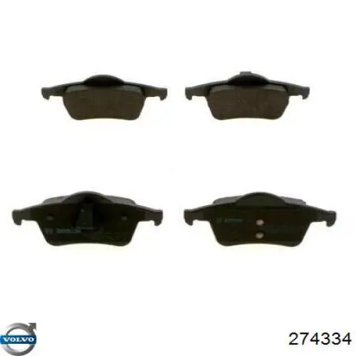 274334 Volvo Колодки тормозные дисковые комплект