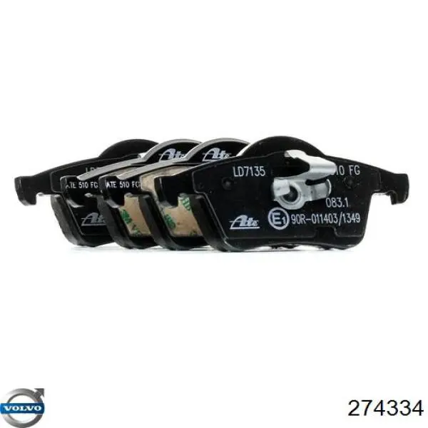 Купить 274334 Volvo Колодки тормозные задние, дисковые