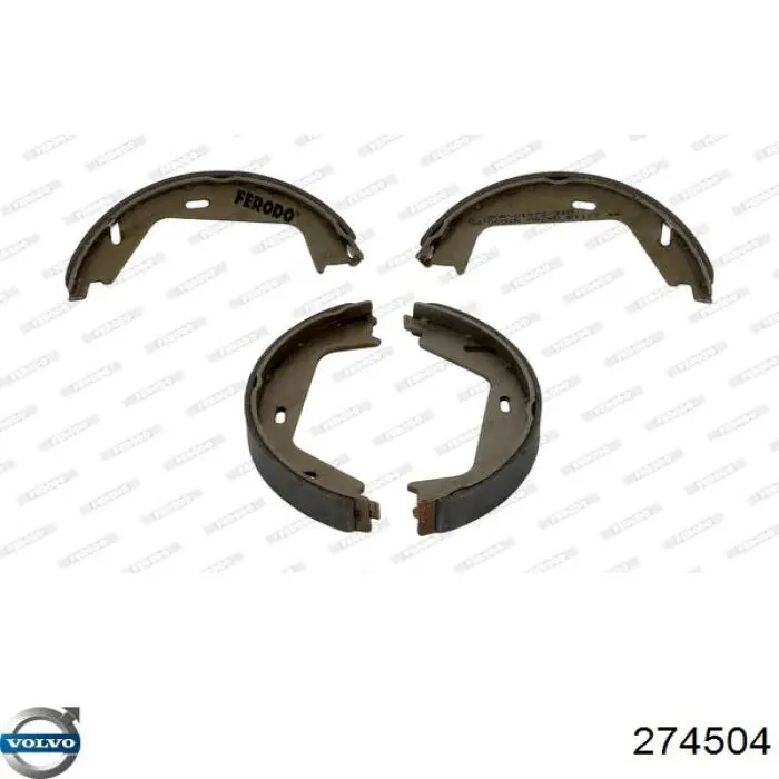 Купить 274504 Volvo Колодки ручника/стояночного тормоза
