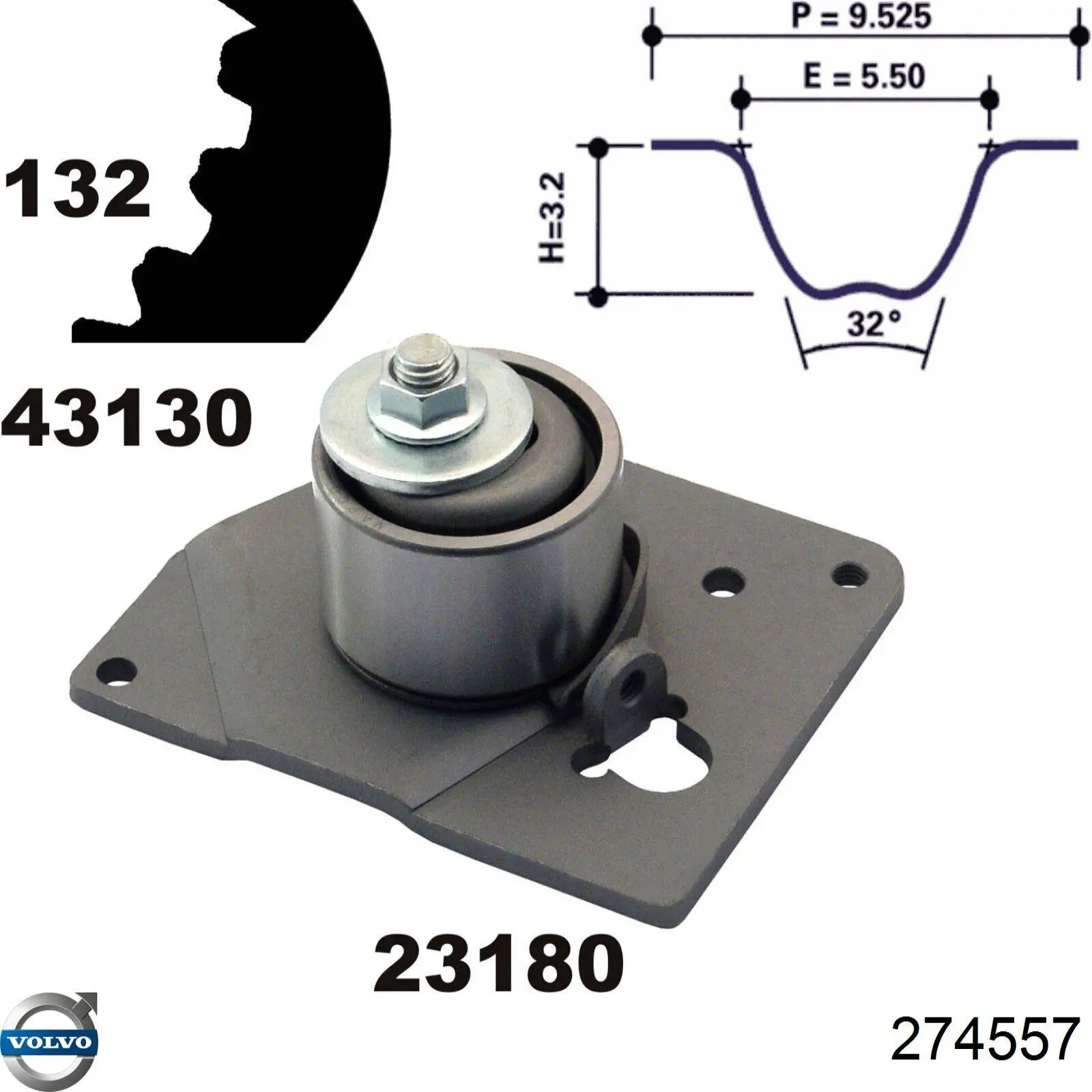 Комплект ГРМ 274557 Volvo