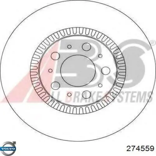 Передние тормозные диски 274559 Volvo