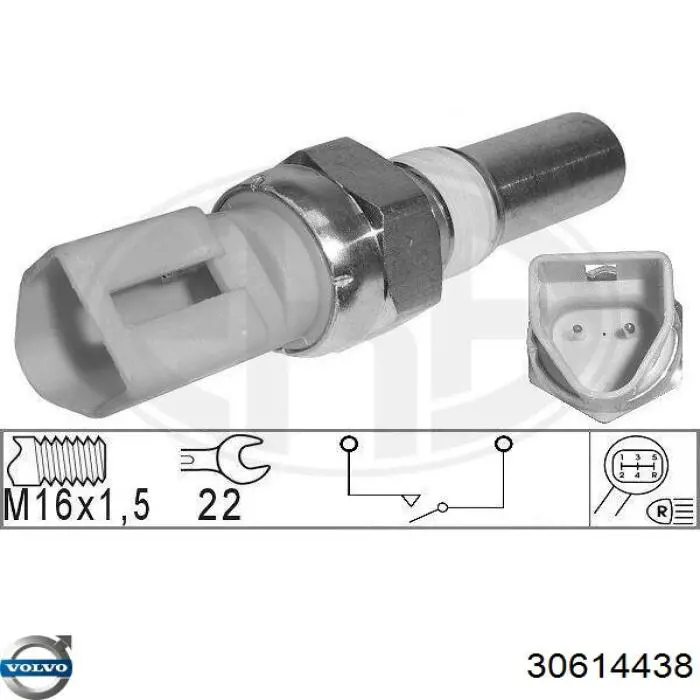 Датчик включения фонарей заднего хода 30614438 Volvo