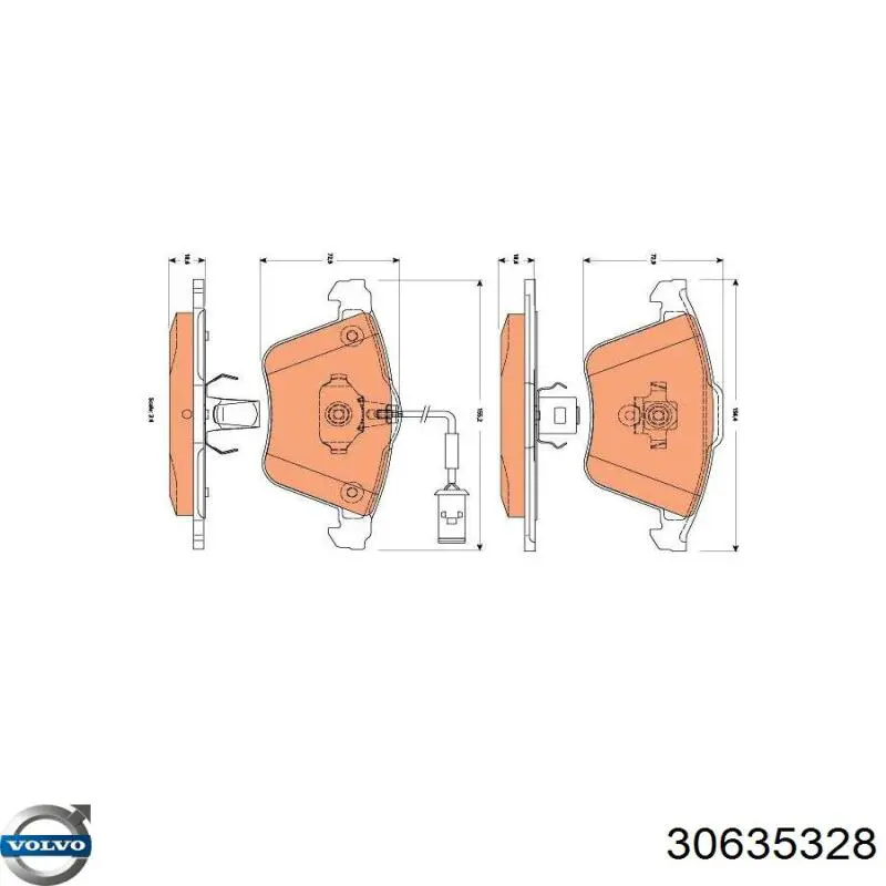 Купить 30635328 Volvo Колодки тормозные