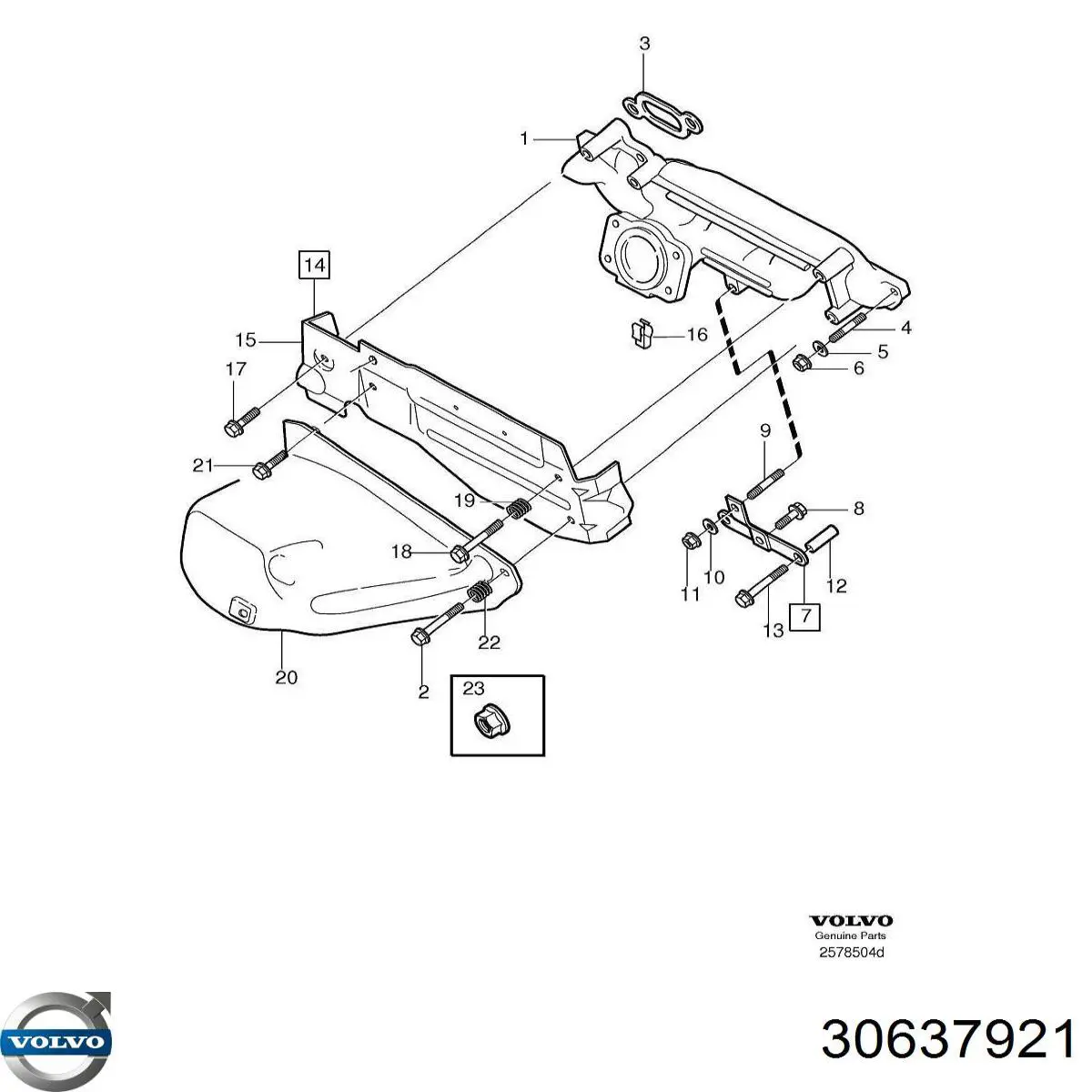 Система выпуска газов двигателя Volvo 30637921 цена, от 159.54 USD