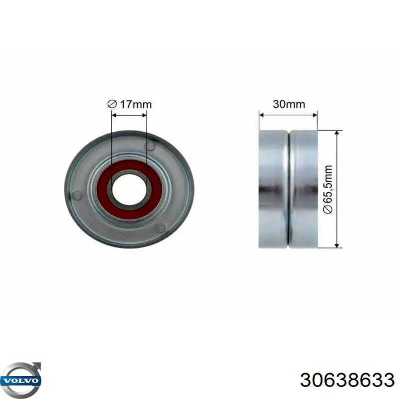 Роликовий модуль натяжителя ремня Volvo 30638633 цена, от 36.69 USD