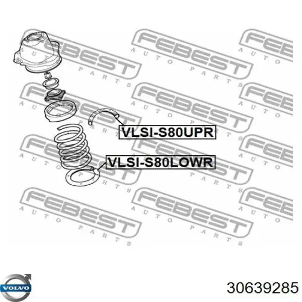 Опора стойки амортизатора переднего Volvo 30639285 цена, от 7.45 USD