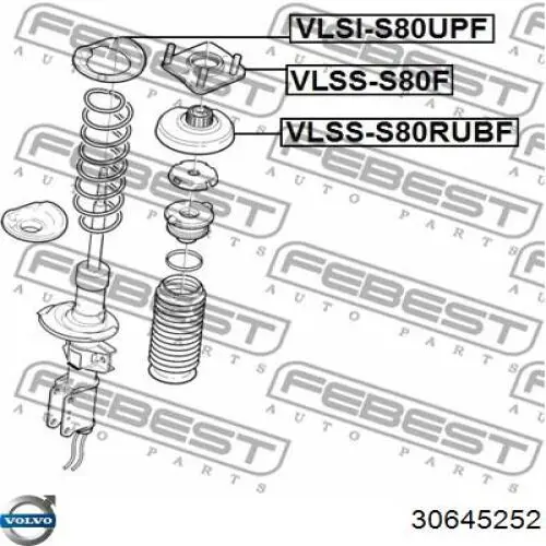 Опора амортизатора переднего 30645252 Volvo