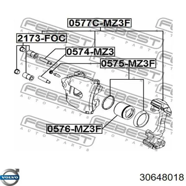 Ремкомплект тормозной системы Volvo 30648018 цена, от 4.79 USD