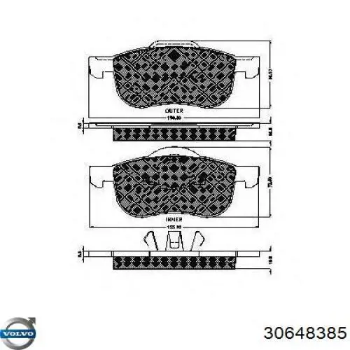 30648385 Volvo Колодки передние