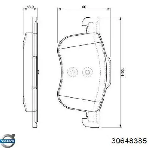 Колодки Volvo 30648385 цена, от 24.90 USD