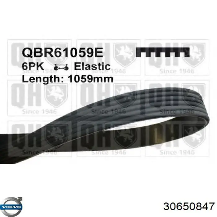 Клиновый ремень Volvo 30650847 цена, от 6.82 USD