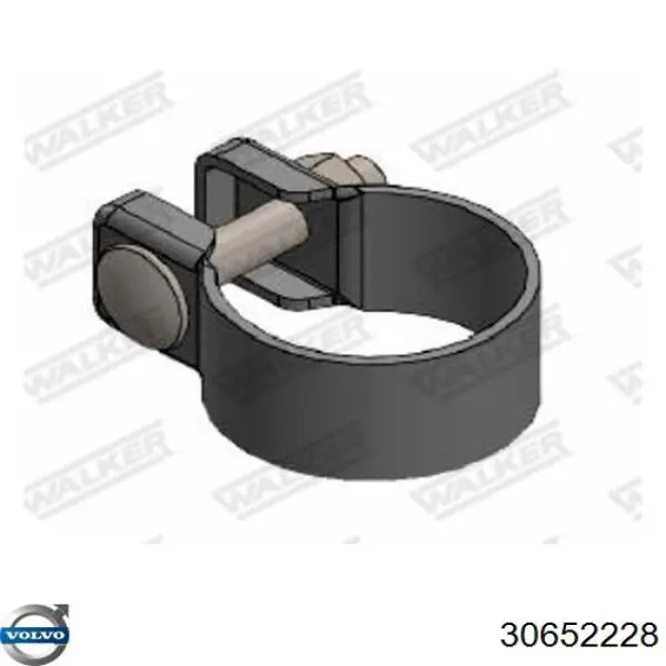 Хомут глушителя передний 30652228 Volvo
