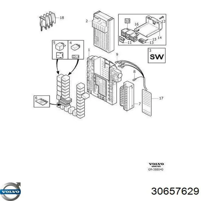 Купить 8645171 Volvo Блок реле