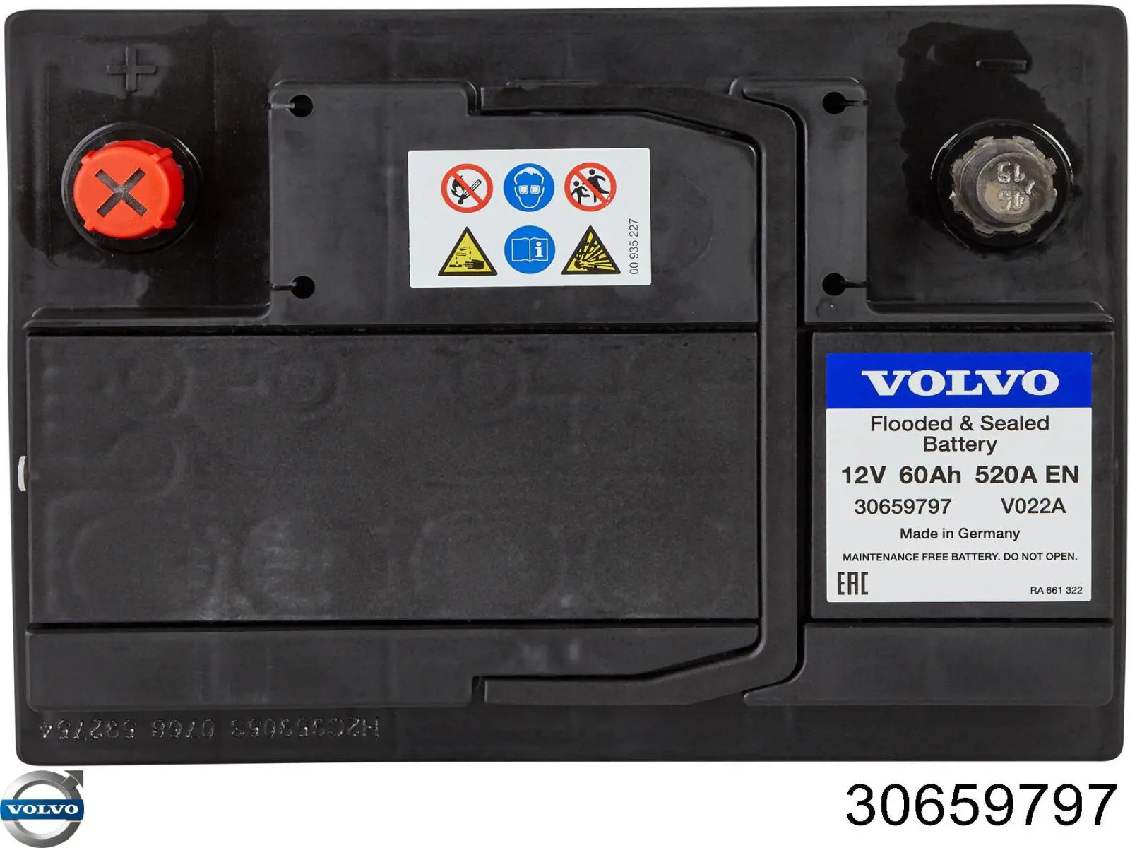 Аккумулятор автомобильный Volvo 30659797 цена, от 92.57 USD