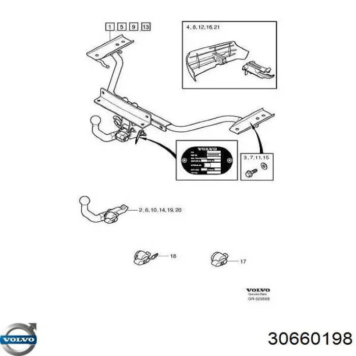 Замок фаркопа Volvo 30660198 цена, от 82.80 USD