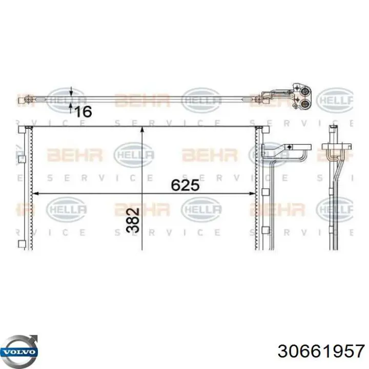 Радиатор кондиционера KTT110240 Thermotec