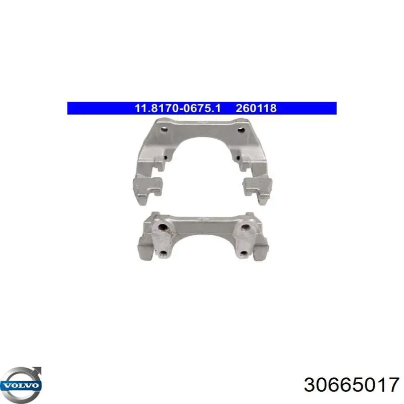 30665017 Volvo Скоба тормозного заднего суппорта