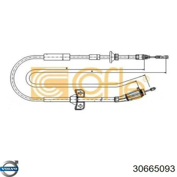 Задний трос ручника Volvo 30665093 цена, от 24.40 USD