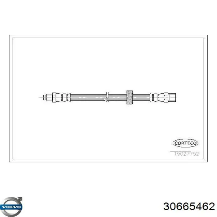 Купить 30665462 Volvo Задний тормозной шланг