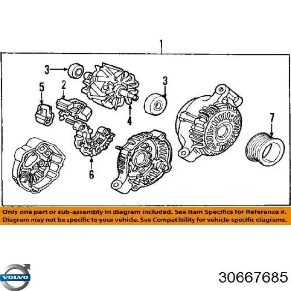 30667685 Volvo реле-регулятор генератора (реле зарядки)