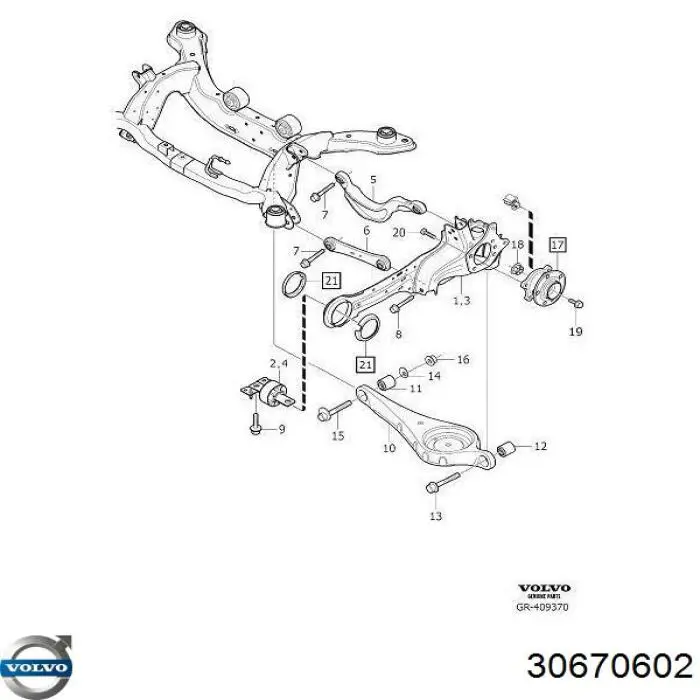 Купить 30670602 Volvo Болт ступицы