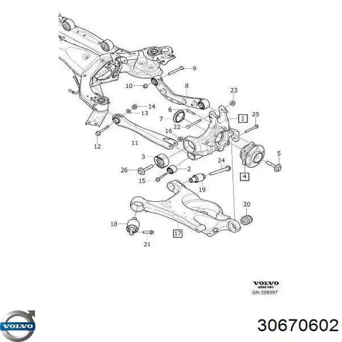 Болт ступицы Volvo 30670602 цена, от 2.93 USD