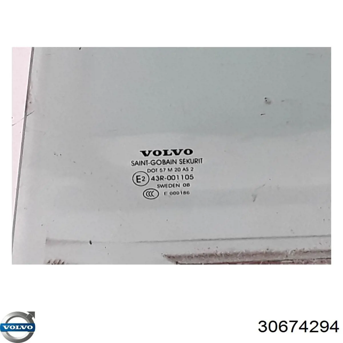Стекло задней двери, левой Volvo 30674294 цена, от 11.43 USD