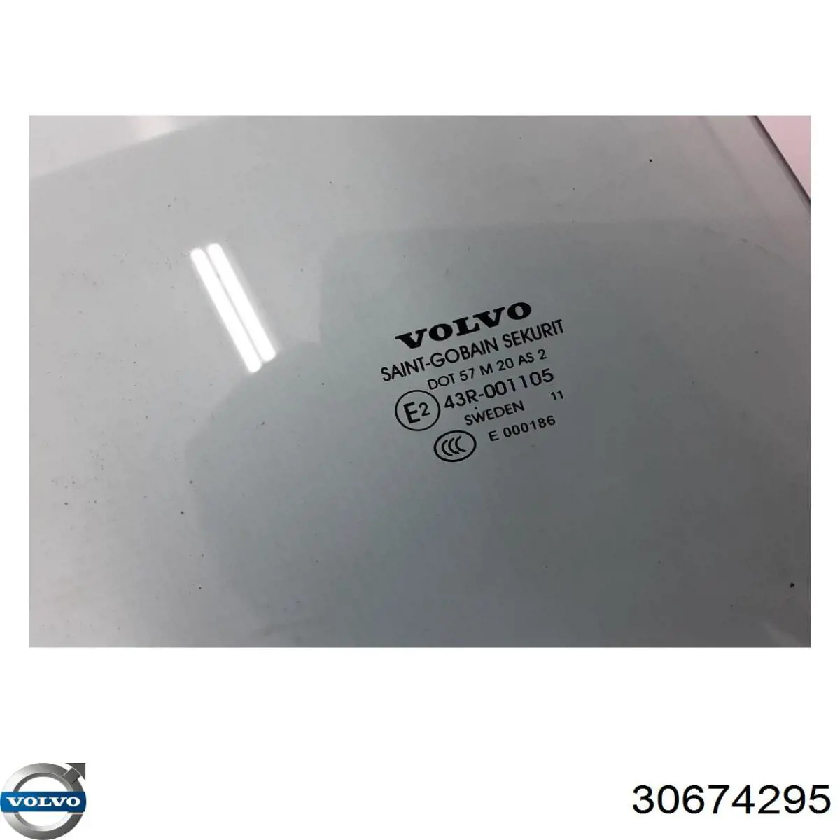 Купить 30674295 Volvo Стекло задней двери, правой