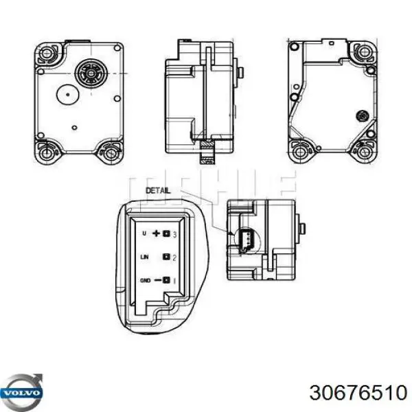 Купить 30676510 Volvo Мотор заслонки рециркуляции воздуха