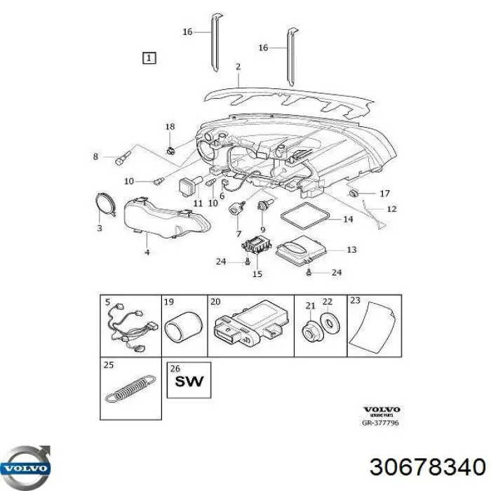 Volvo 30678340 цена, от 3.38 USD