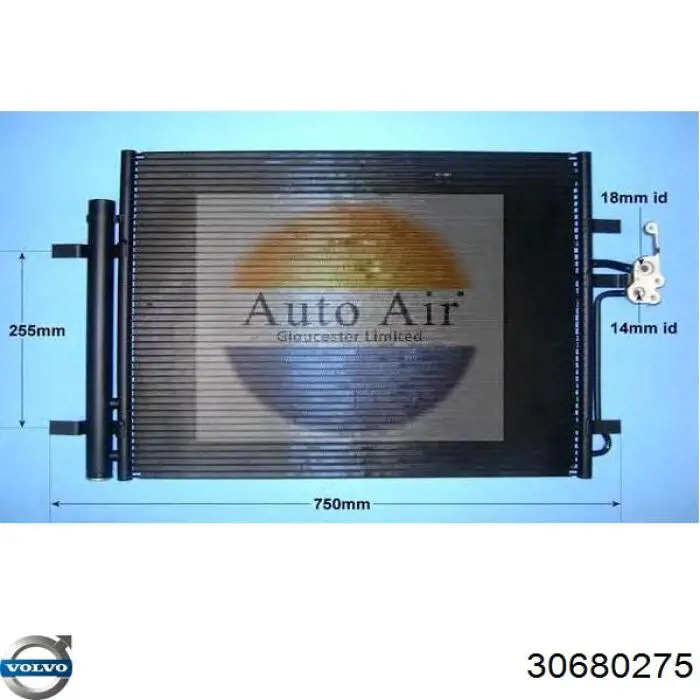 Конденсатор кондиционера Volvo 30680275 цена, от 96.79 USD