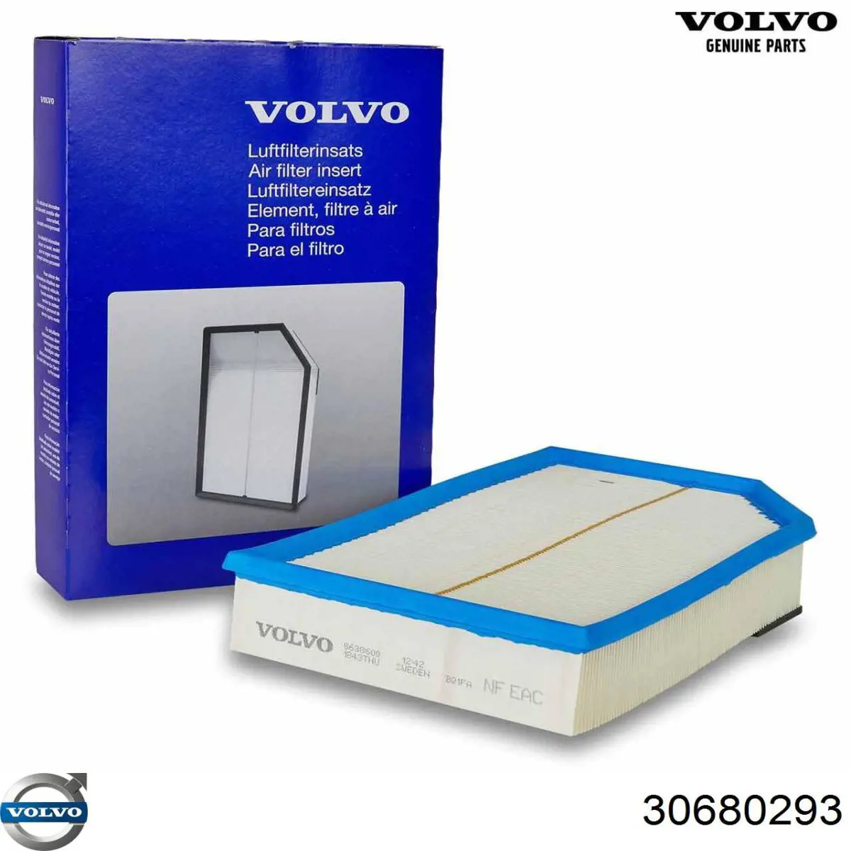 Воздушный фильтр 30680293 Volvo