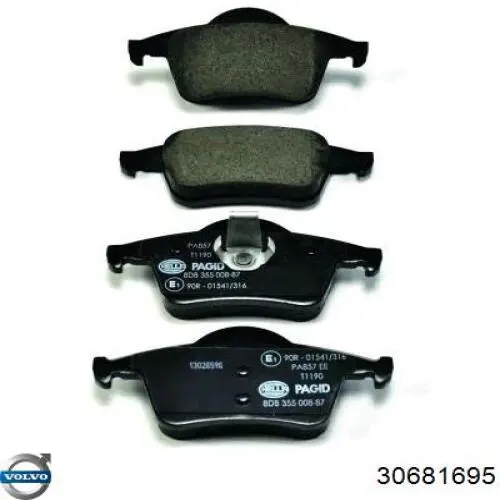 30681695 Volvo Колодки тормозные дисковые комплект